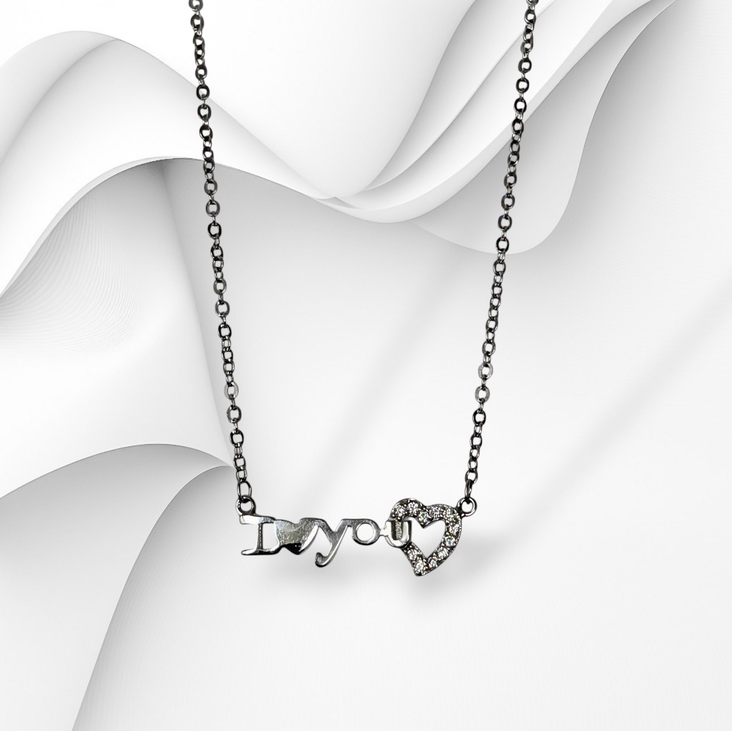 925 Sterling Silver Women's Necklace With Cubic Zirconia Crystals