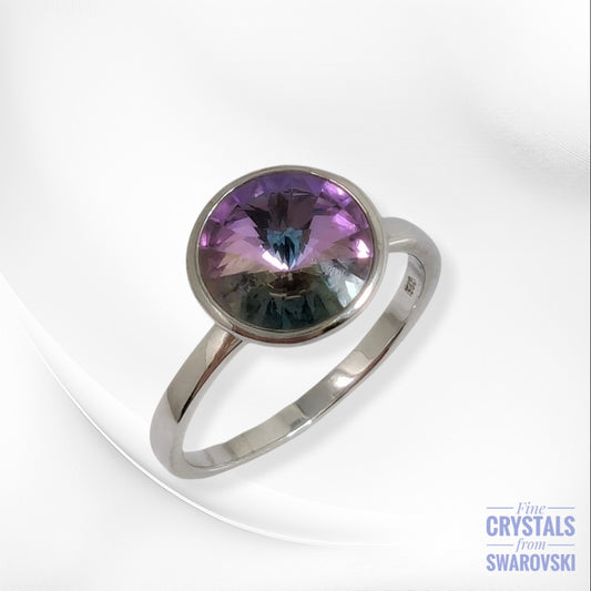 925 Sterling Silver Women's Ring with Authentic Fine Austrian Crystal from Swarovski