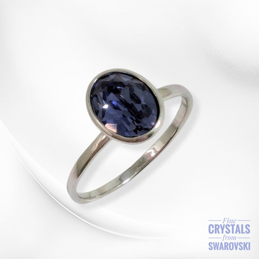 925 Sterling Silver Women's Ring with Authentic Fine Austrian Crystal from Swarovski