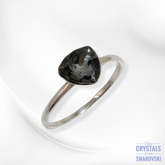 925 Sterling Silver Women's Ring with Authentic Fine Austrian Crystal from Swarovski