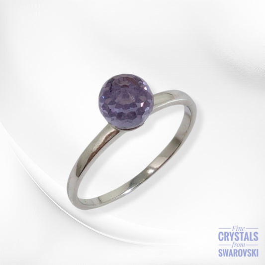 925 Sterling Silver Women's Ring with Authentic Fine Austrian Crystal from Swarovski