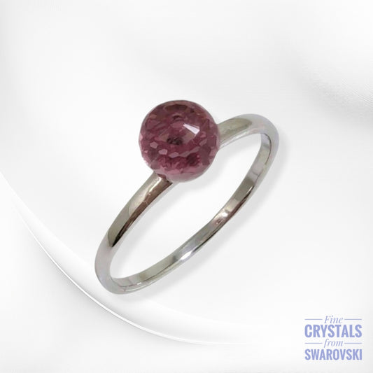 925 Sterling Silver Women's Ring with Authentic Fine Austrian Crystal from Swarovski