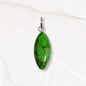 Copper Turquoise Gemstone and 925 Sterling Silver Women's Pendant