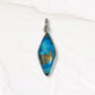 Copper Turquoise Gemstone and 925 Sterling Silver Women's Pendant