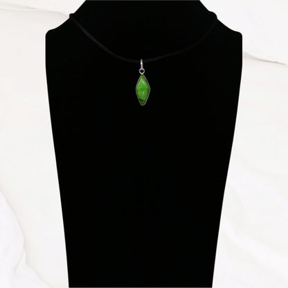 Copper Turquoise Gemstone and 925 Sterling Silver Women's Pendant