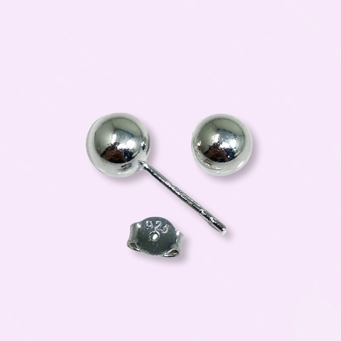 925 Sterling Silver Ball Stud Earrings