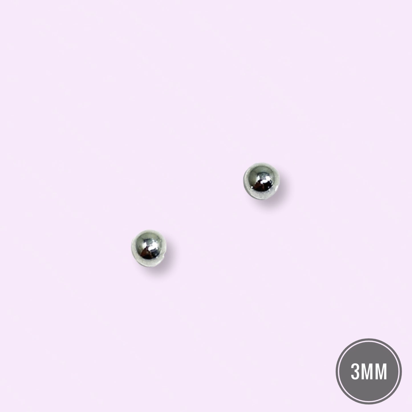925 Sterling Silver Ball Stud Earrings