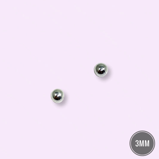 925 Sterling Silver Ball Stud Earrings