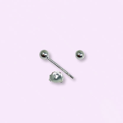 925 Sterling Silver Ball Stud Earrings