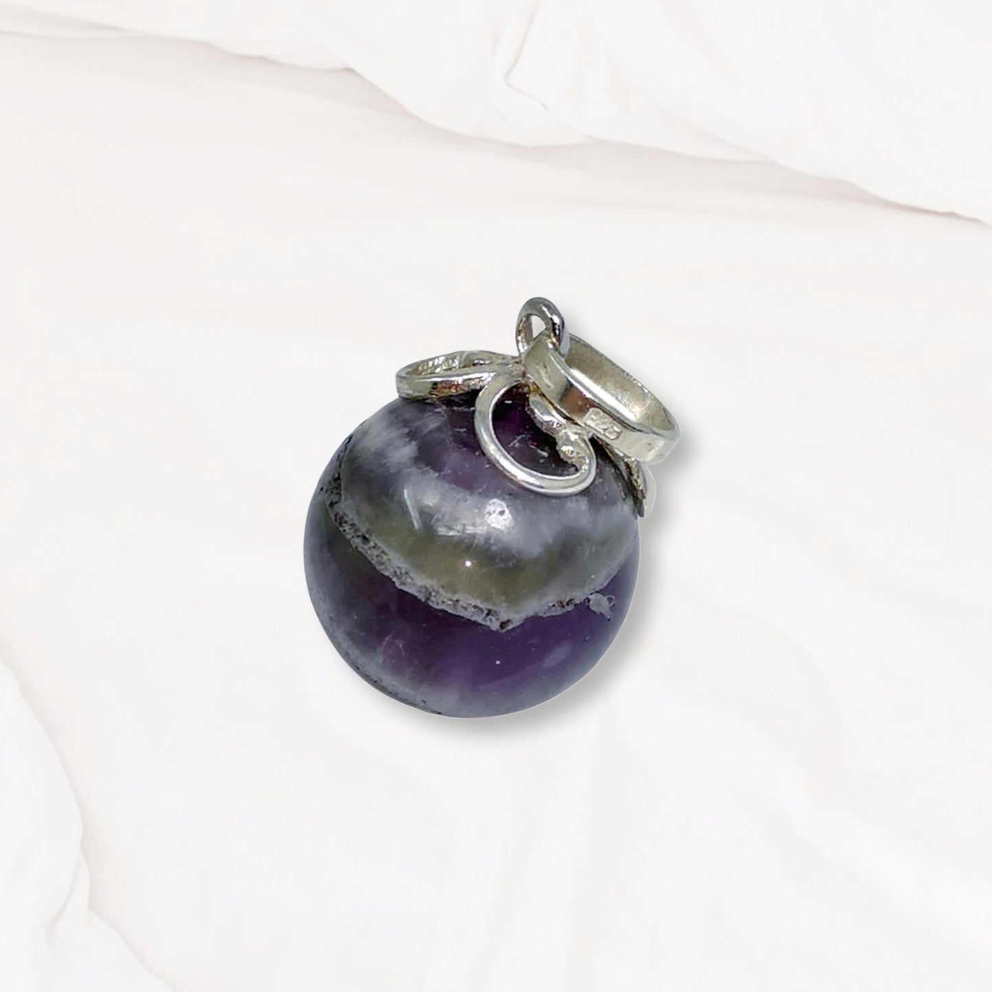 Amethyst Gemstone and 925 Sterling Silver Women's Pendant