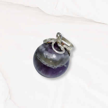 Amethyst Gemstone and 925 Sterling Silver Women's Pendant