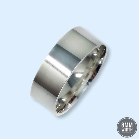 925 Sterling Silver Men's Band Ring *Wedding Band Ring