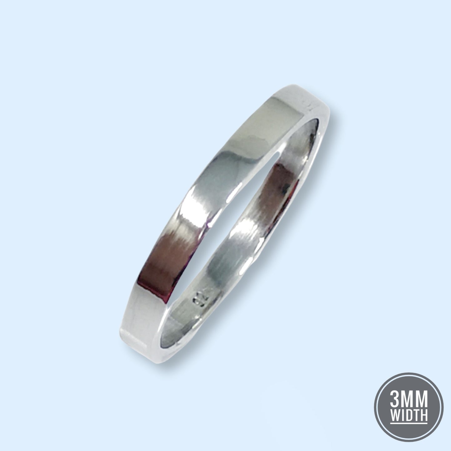 925 Sterling Silver Men's Band Ring *Wedding Band Ring