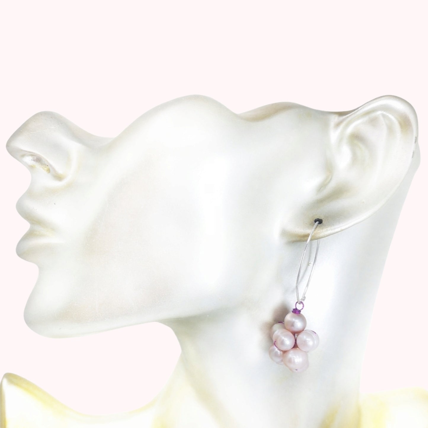 925 Sterling Silver Hook Earrings with Authentic Freshwater Pearls