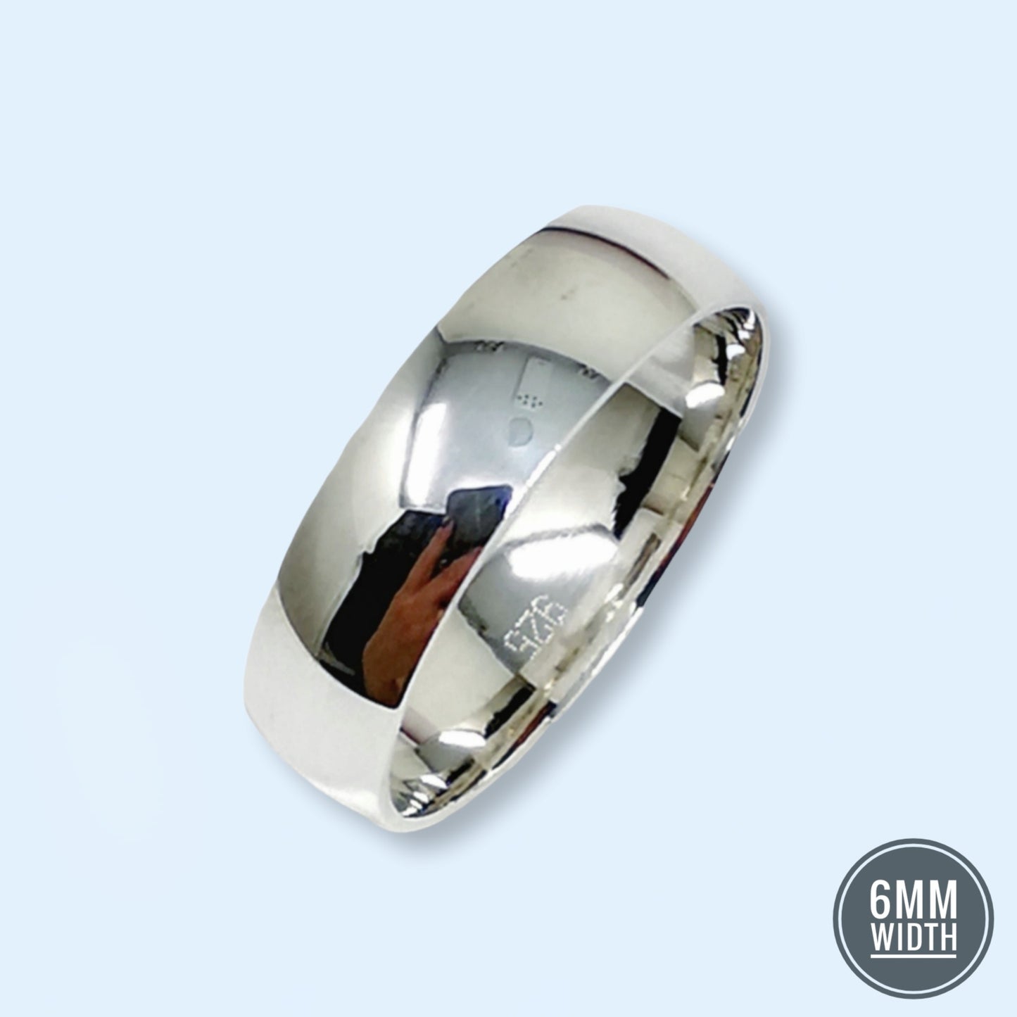 925 Sterling Silver Men's Band Ring *Wedding Band Ring