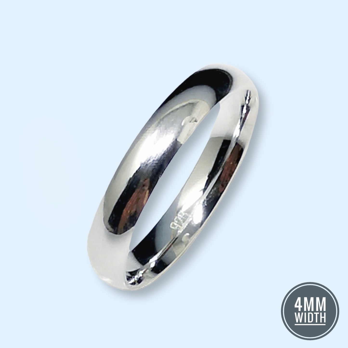 925 Sterling Silver Men's Band Ring *Wedding Band Ring