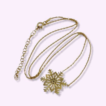 925 Sterling Silver Women's Necklace With Cubic Zirconia Crystals, 14K Gold plated