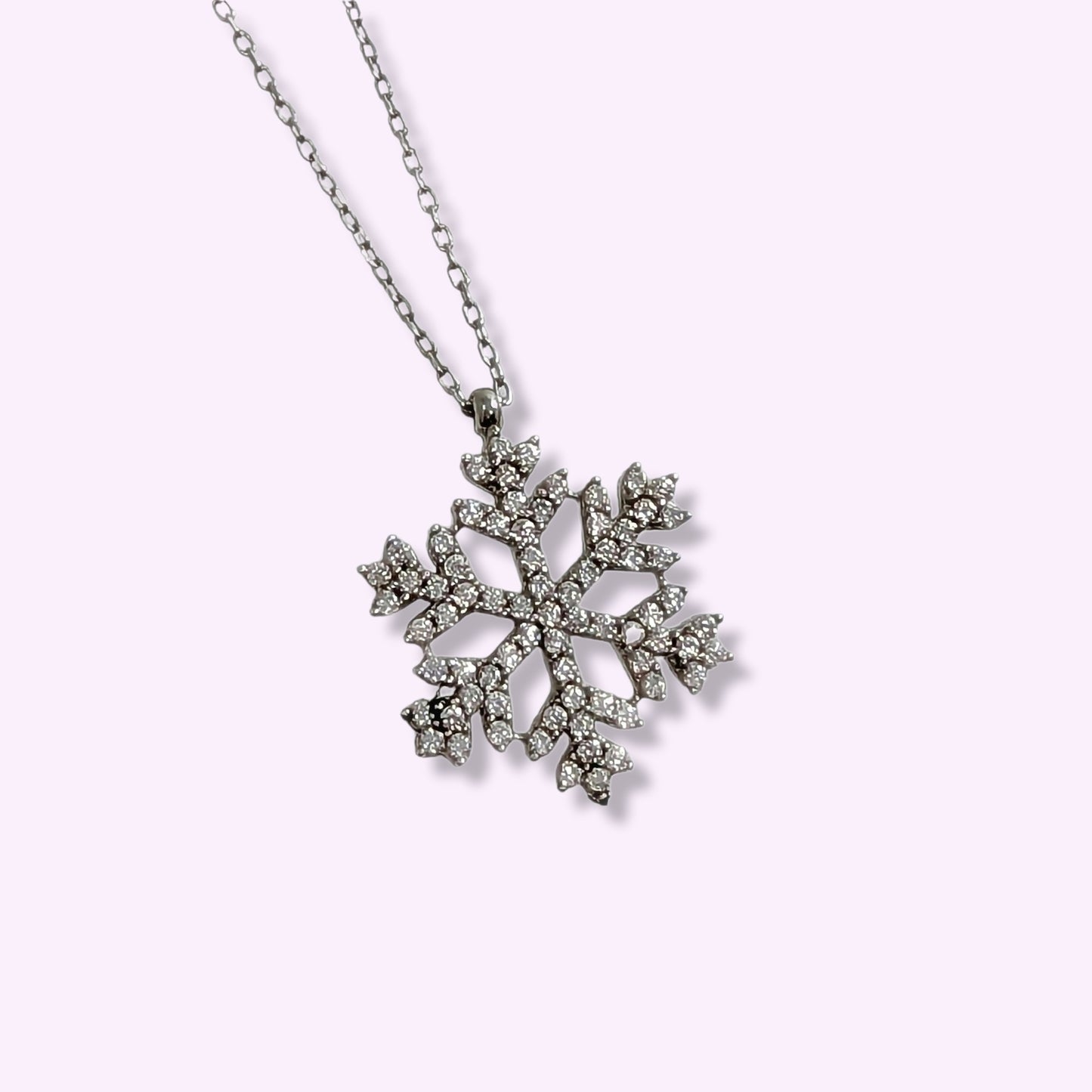 925 Sterling Silver Women's Necklace With Cubic Zirconia Crystals