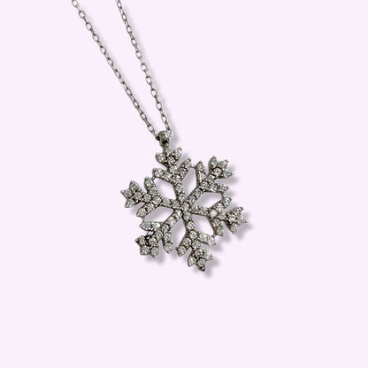 925 Sterling Silver Women's Necklace With Cubic Zirconia Crystals