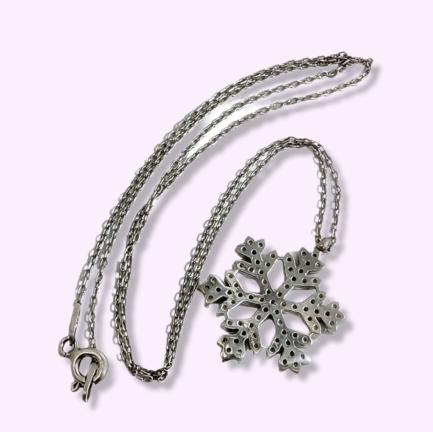 925 Sterling Silver Women's Necklace With Cubic Zirconia Crystals