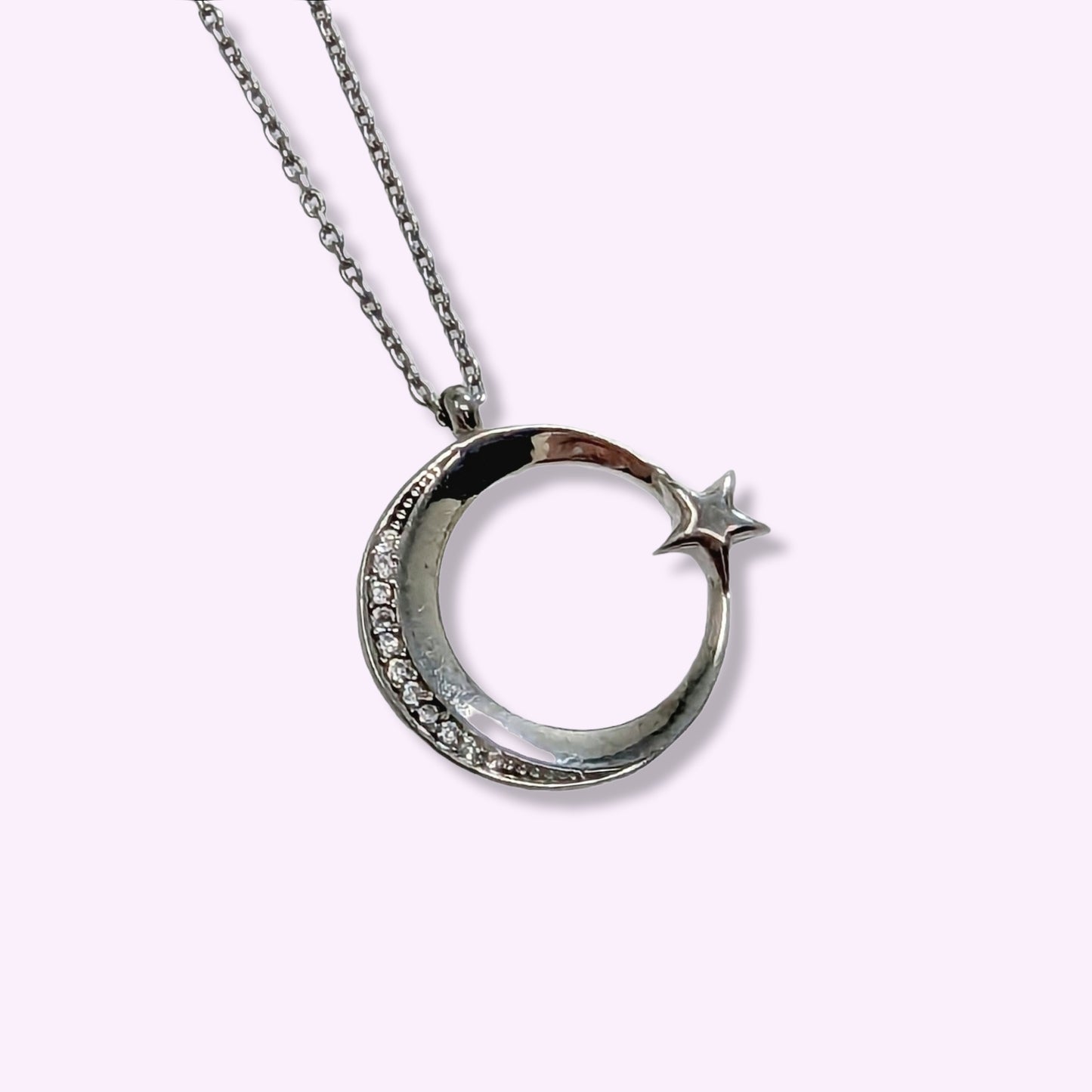 925 Sterling Silver Women's Necklace With Cubic Zirconia Crystals