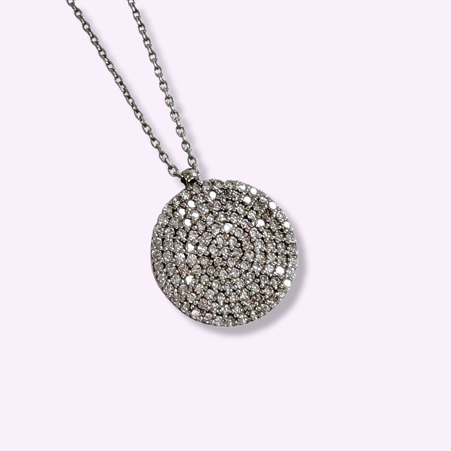 925 Sterling Silver Women's Necklace With Cubic Zirconia Crystals