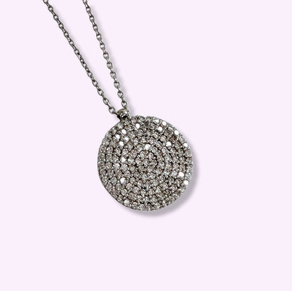 925 Sterling Silver Women's Necklace With Cubic Zirconia Crystals