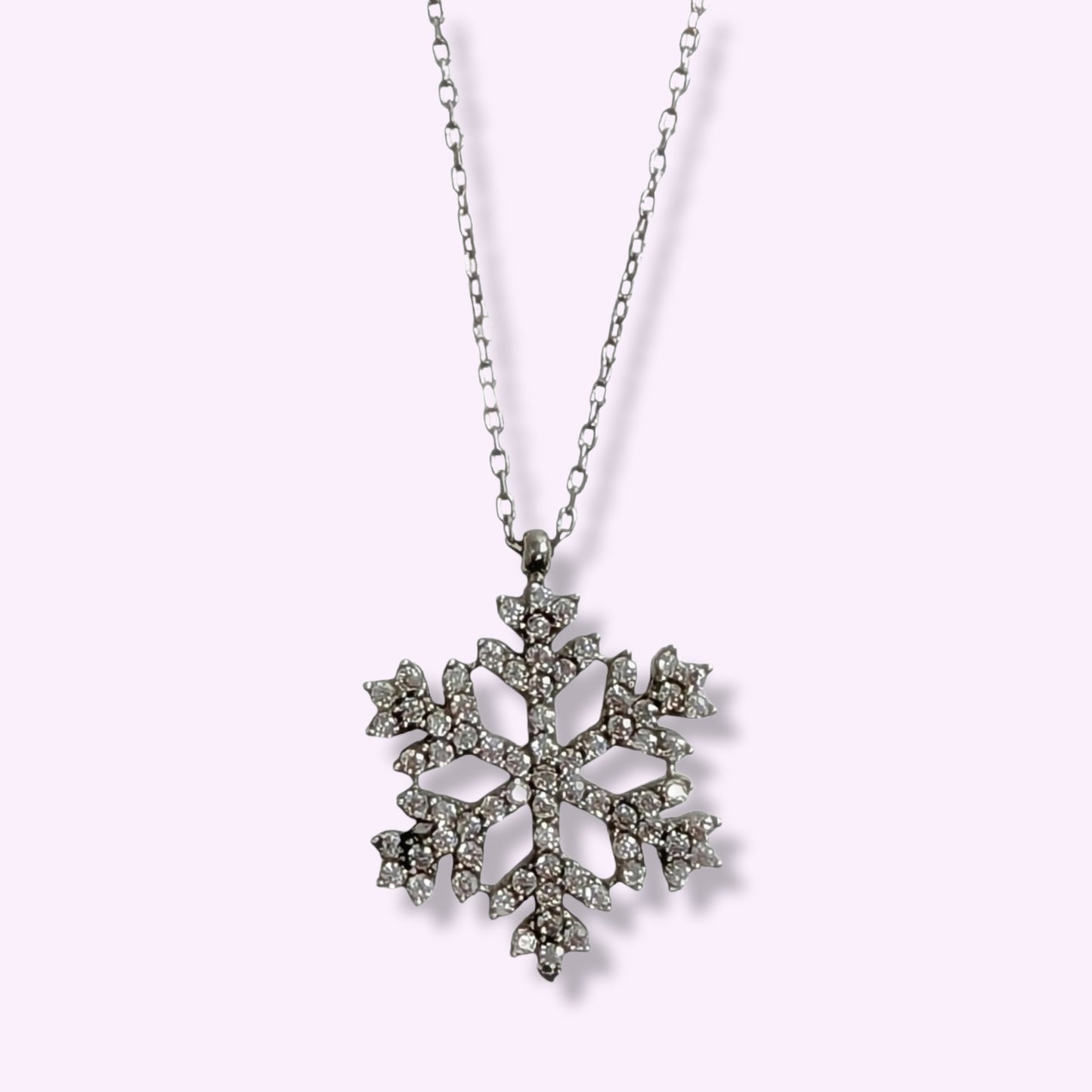 925 Sterling Silver Women's Necklace With Cubic Zirconia Crystals