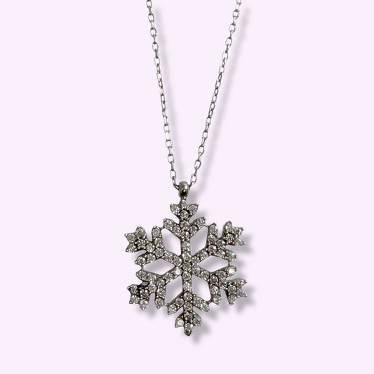 925 Sterling Silver Women's Necklace With Cubic Zirconia Crystals