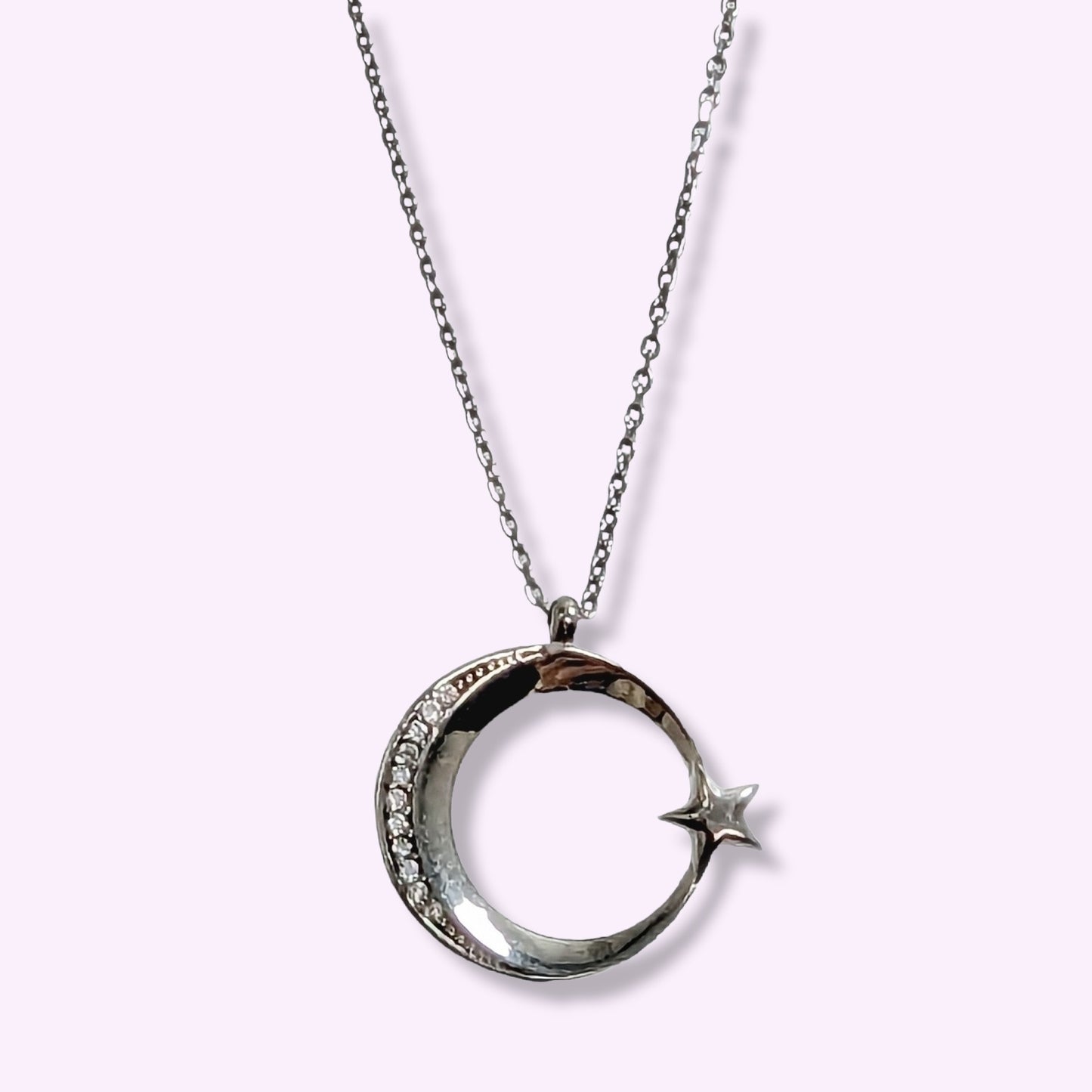 925 Sterling Silver Women's Necklace With Cubic Zirconia Crystals