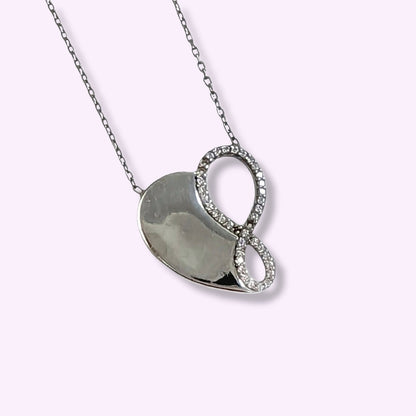 925 Sterling Silver Women's Necklace With Cubic Zirconia Crystals