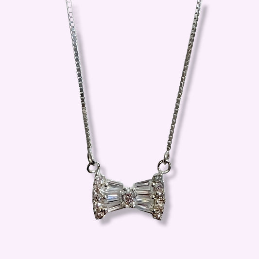 925 Sterling Silver Women's Necklace With Cubic Zirconia Crystals