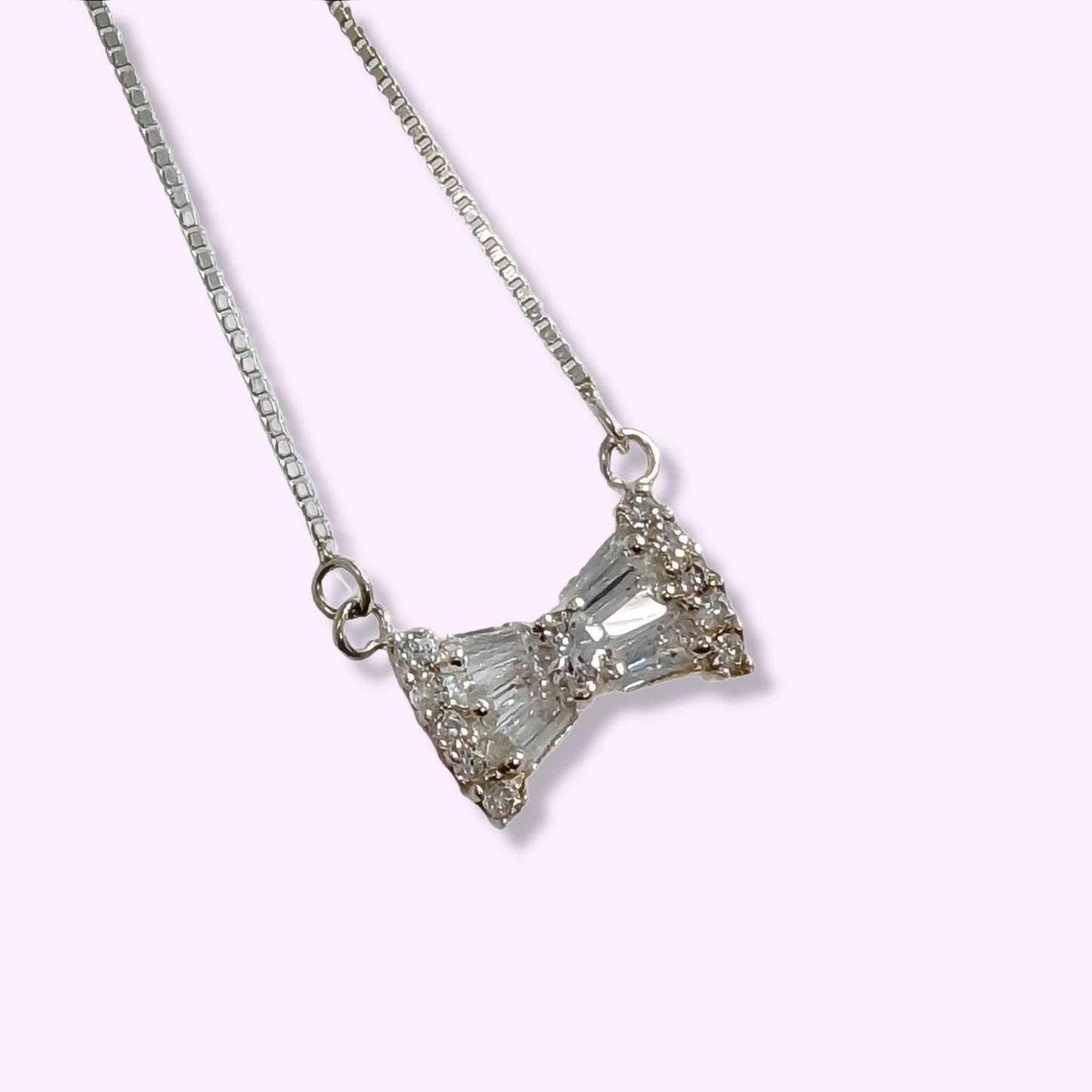 925 Sterling Silver Women's Necklace With Cubic Zirconia Crystals