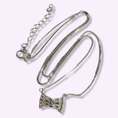 925 Sterling Silver Women's Necklace With Cubic Zirconia Crystals