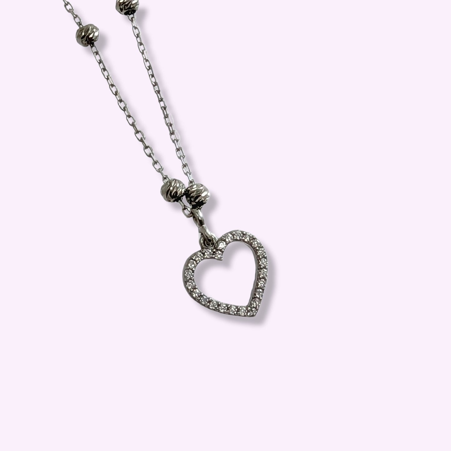 925 Sterling Silver Women's Necklace With Cubic Zirconia Crystals