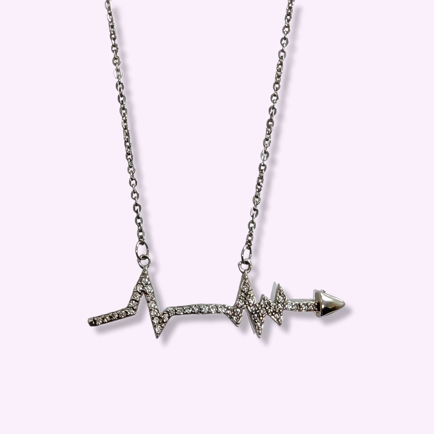 925 Sterling Silver Women's Necklace With Cubic Zirconia Crystals