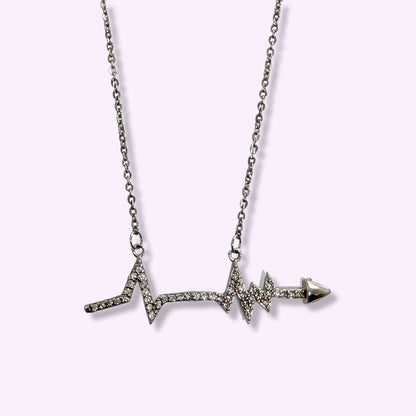 925 Sterling Silver Women's Necklace With Cubic Zirconia Crystals