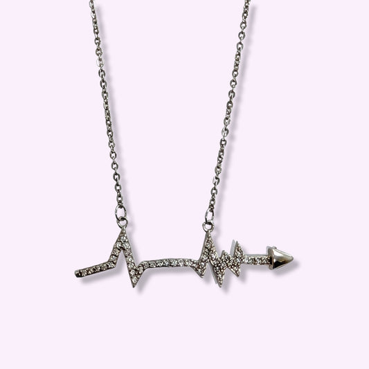 925 Sterling Silver Women's Necklace With Cubic Zirconia Crystals