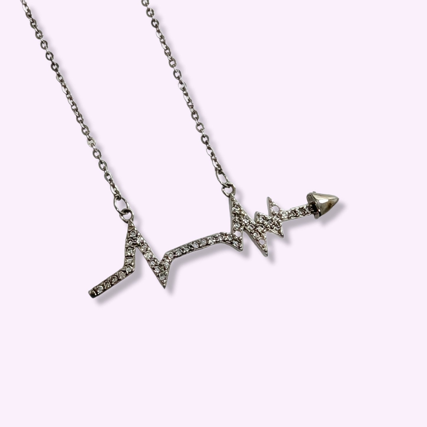 925 Sterling Silver Women's Necklace With Cubic Zirconia Crystals