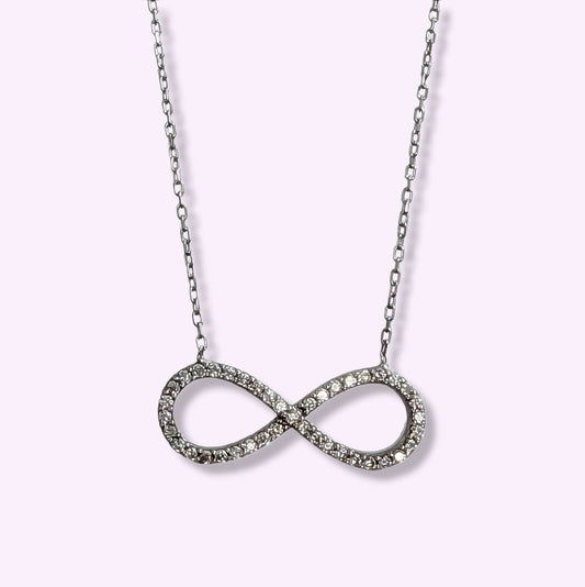 925 Sterling Silver Women's Necklace With Cubic Zirconia Crystals