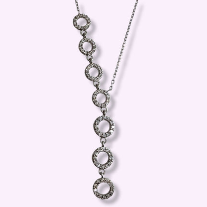 925 Sterling Silver Women's Necklace With Cubic Zirconia Crystals