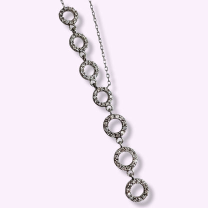 925 Sterling Silver Women's Necklace With Cubic Zirconia Crystals