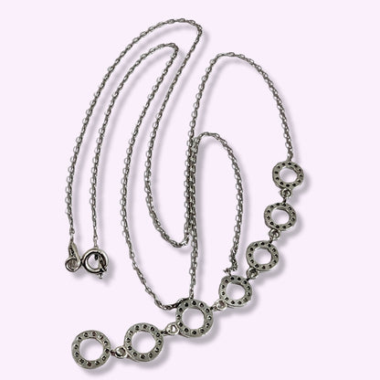 925 Sterling Silver Women's Necklace With Cubic Zirconia Crystals