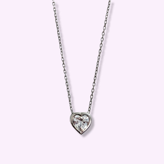925 Sterling Silver Women's Necklace With Cubic Zirconia Crystal