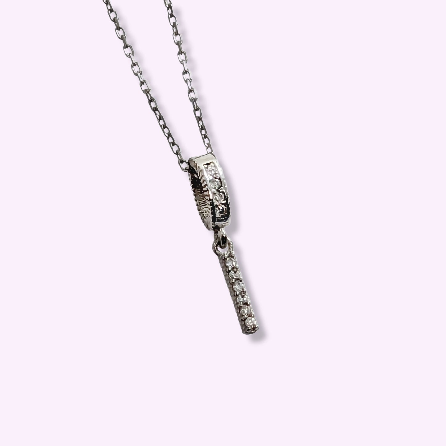 925 Sterling Silver Women's Necklace With Cubic Zirconia Crystals