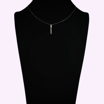 925 Sterling Silver Women's Necklace With Cubic Zirconia Crystals