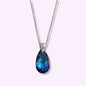 925 Sterling Silver Women's Necklace With Teardrop Crystal