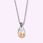 925 Sterling Silver Women's Necklace With Teardrop Crystal