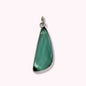 925 Sterling Silver Women Pendant With Authentic Chalcedony Aqua Gemstone