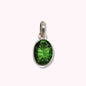 925 Sterling Silver Women Pendant With Authentic Peridot Gemstone